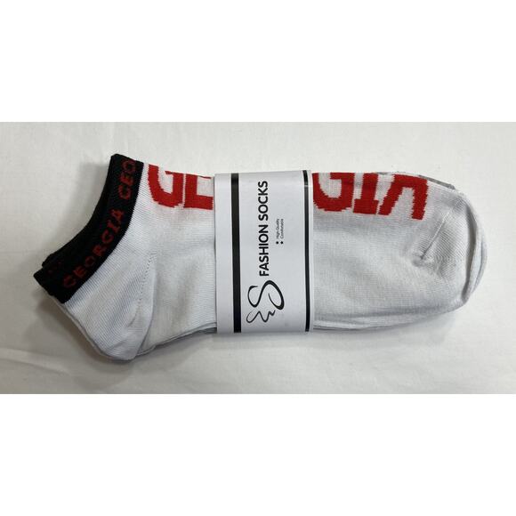 Georgia Bulldogs Socks 2-3Packs Ankle Socks, Women's 9-11, NCAA - Picture 2 of 9